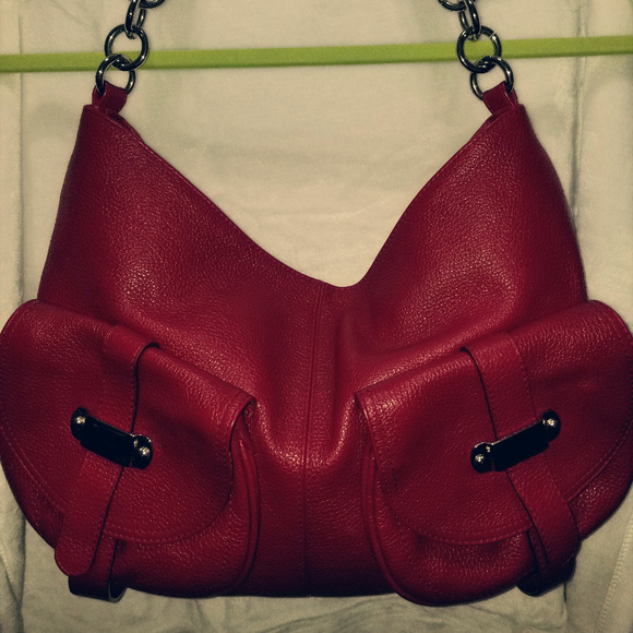 Red Leather Furla Handbag - Excellent Condition - Picture 1 of 8